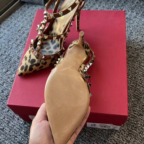 Leopard Valentino ankle strap 100mm main image 0